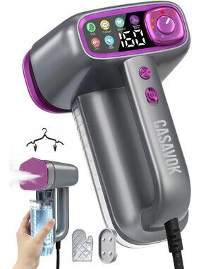 Portable Handheld Travel Steamer - 2-in-1 Iron, 160ml Tank, 6 Steam Modes